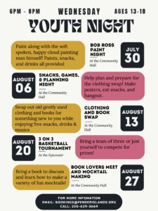 Wednesday Youth Night events